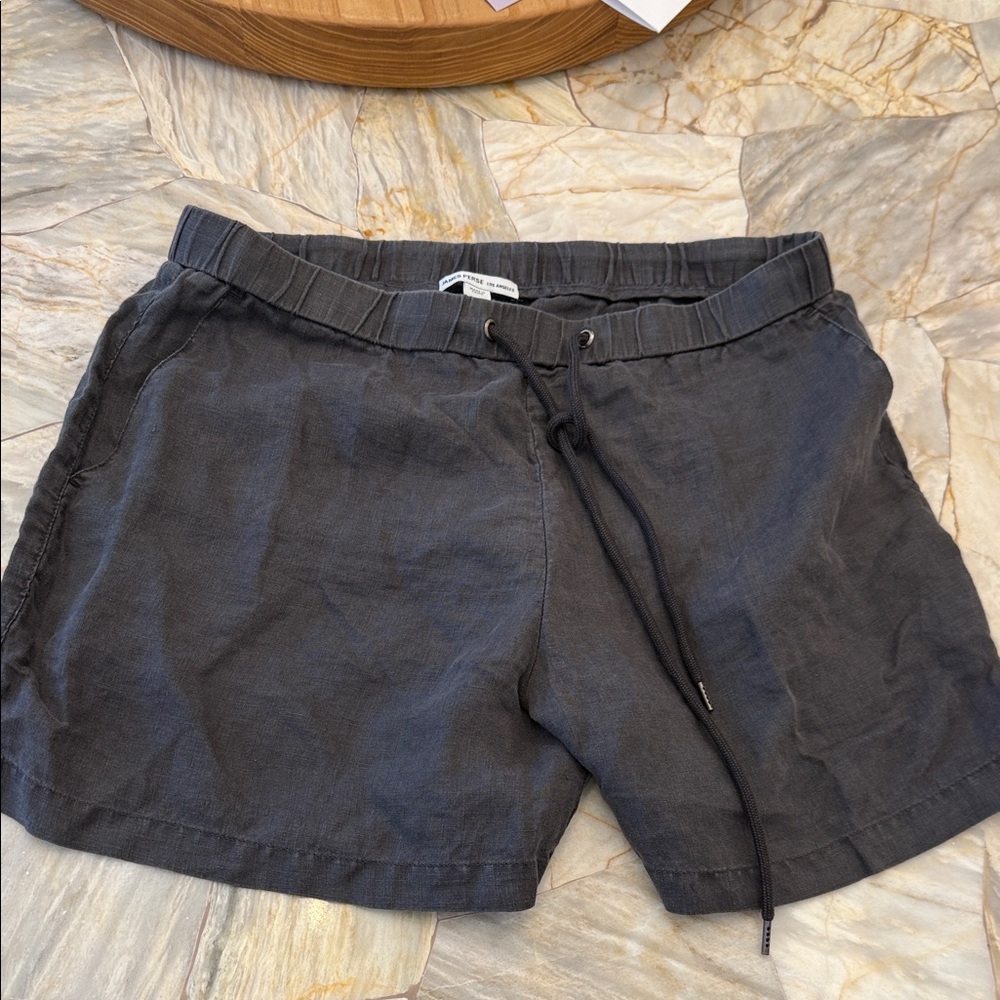 James Perse Charcoal Linen Shorts